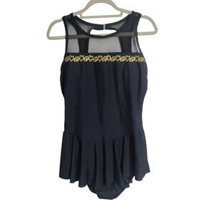 Vintage Basic Edition Black One Piece‎ Swimsuit Size 17/18 New